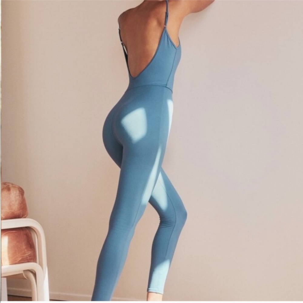 Reformation Emmy Ecostretch blue jumpsuit size XL